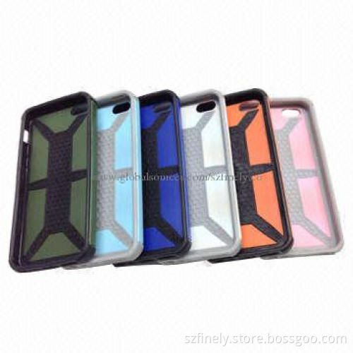 PC + TPU Cases for iPhone 5/5S, double injection, beetle design, simple and fashionable